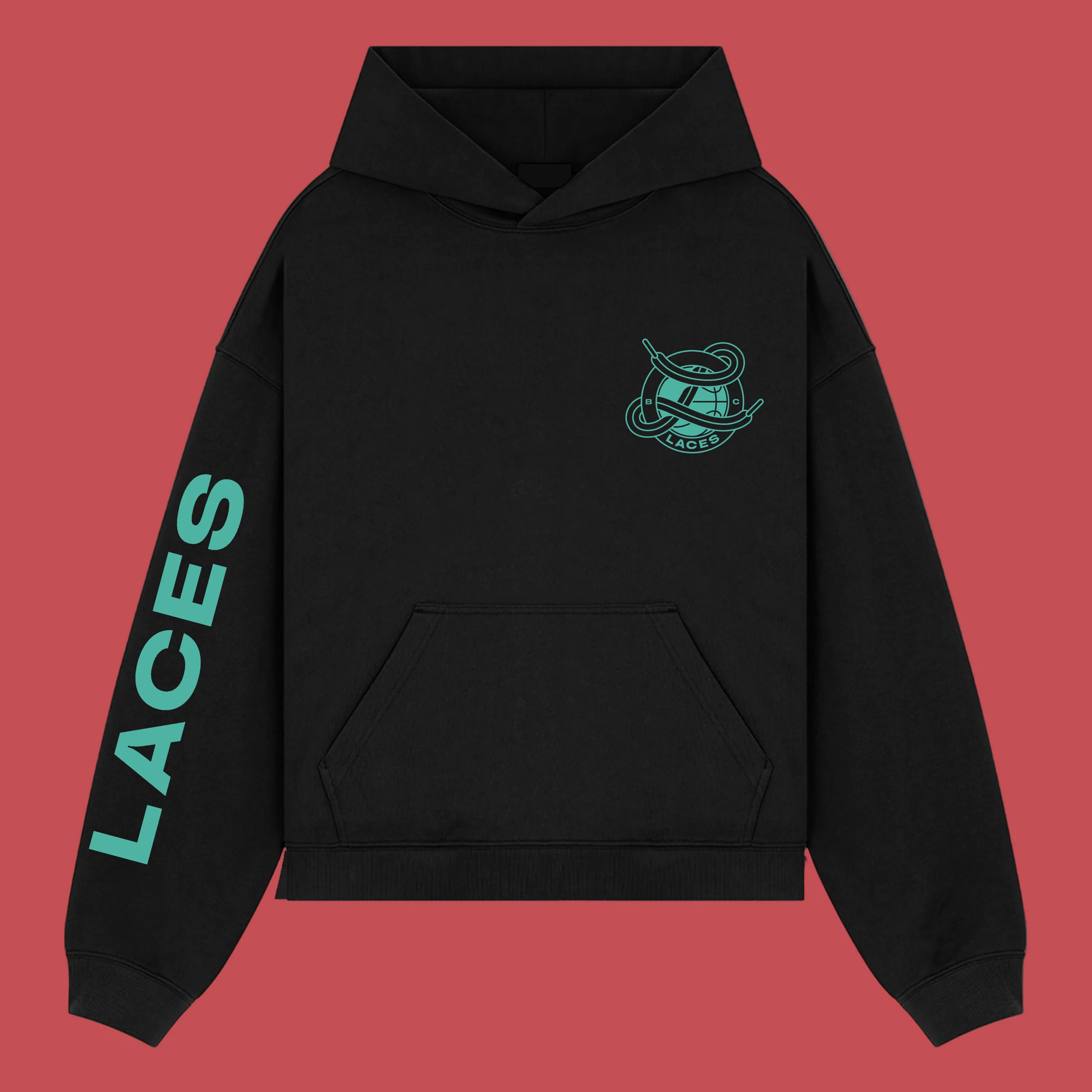 Laces Basketball Club Logo Hoodie - Black - Image 3