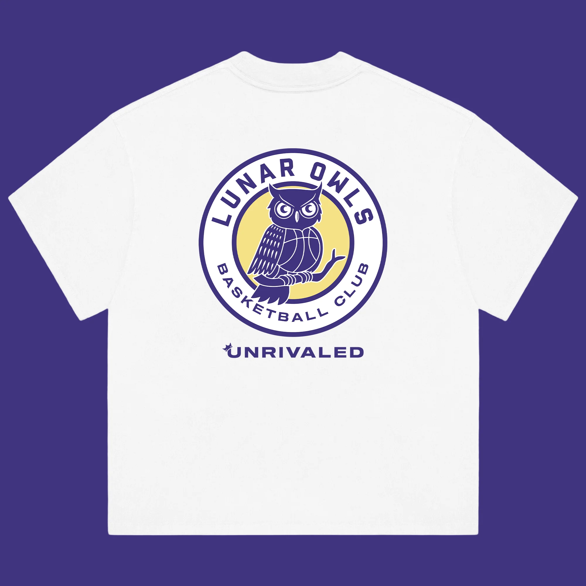 Lunar Owls Basketball Club T-Shirt - White - Image 3